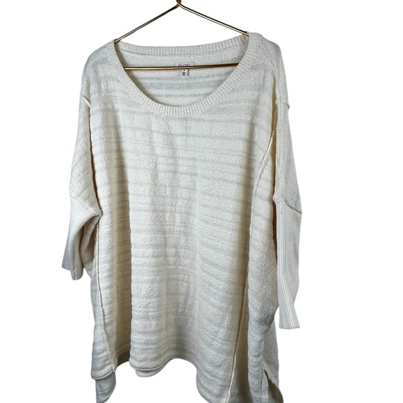 Pilcro by Anthropologie oversized sweater tunic in ivory - Picture 8 of 15
